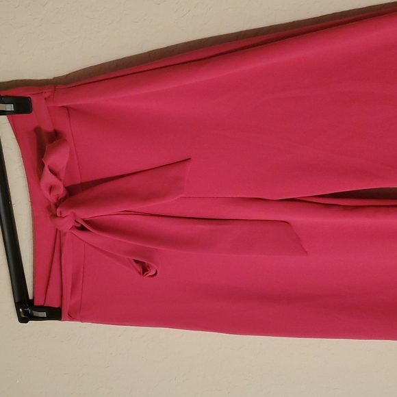 VTG hot pink wide leg polyester blend pants - Picture 2 of 11